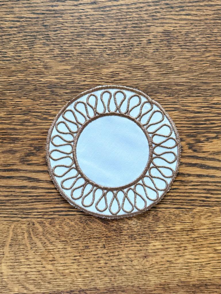 Appliqué Round Loop Cocktail Napkin