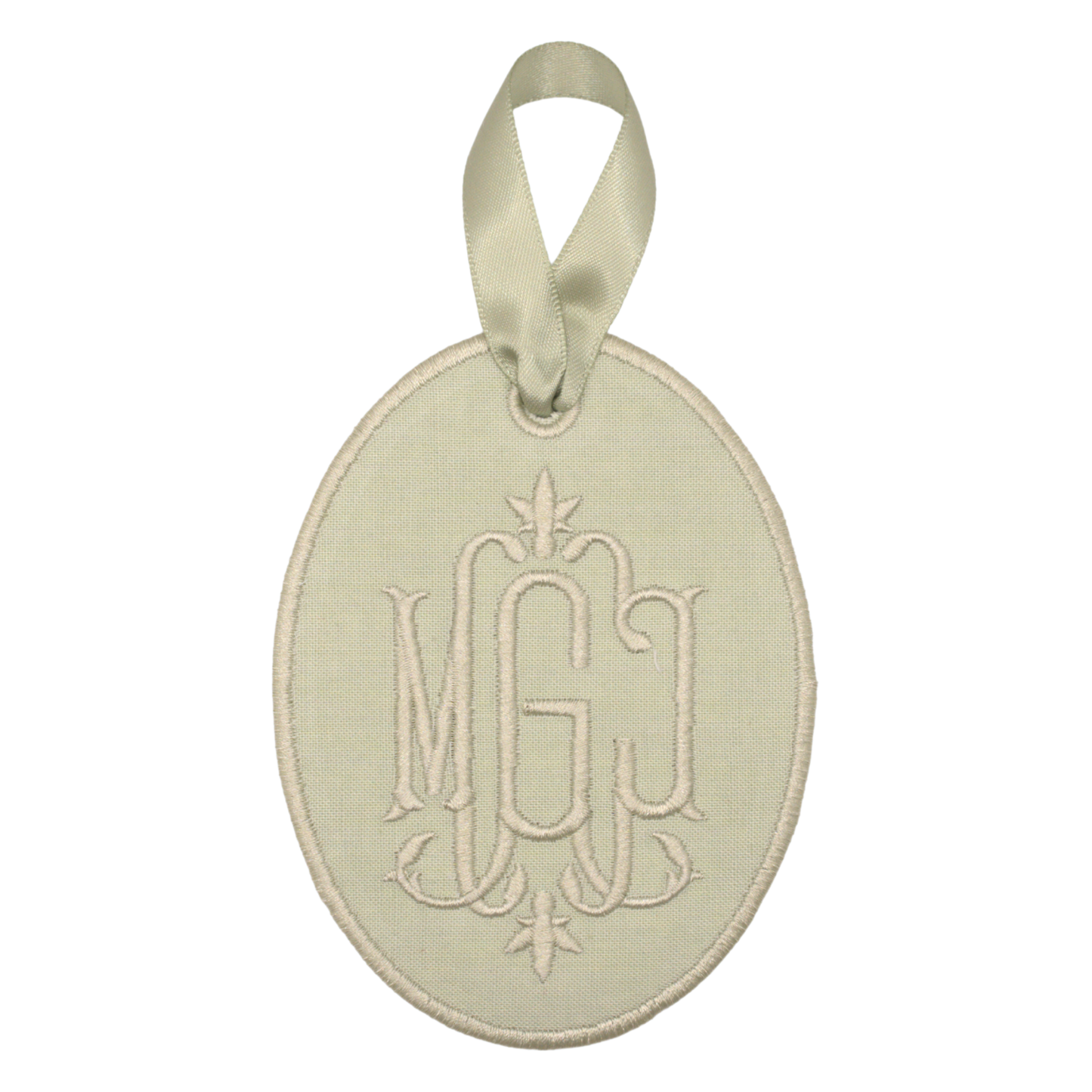 LEAF MONOGRAM ORNAMENT