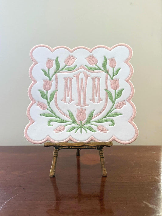Tulip Monogram Display Plaque