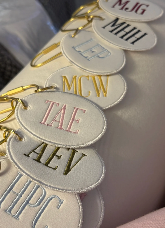 Monogram Bag Charm Keychain