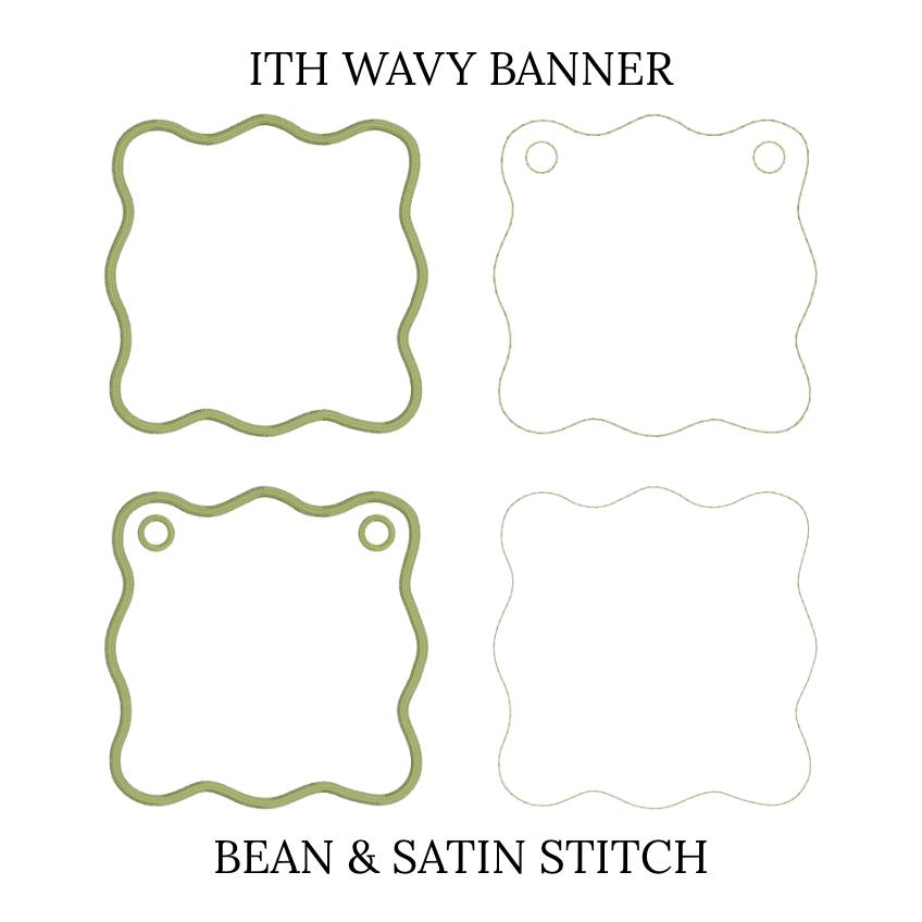 ITH Appliqué Wavy Banner & Plaque Set