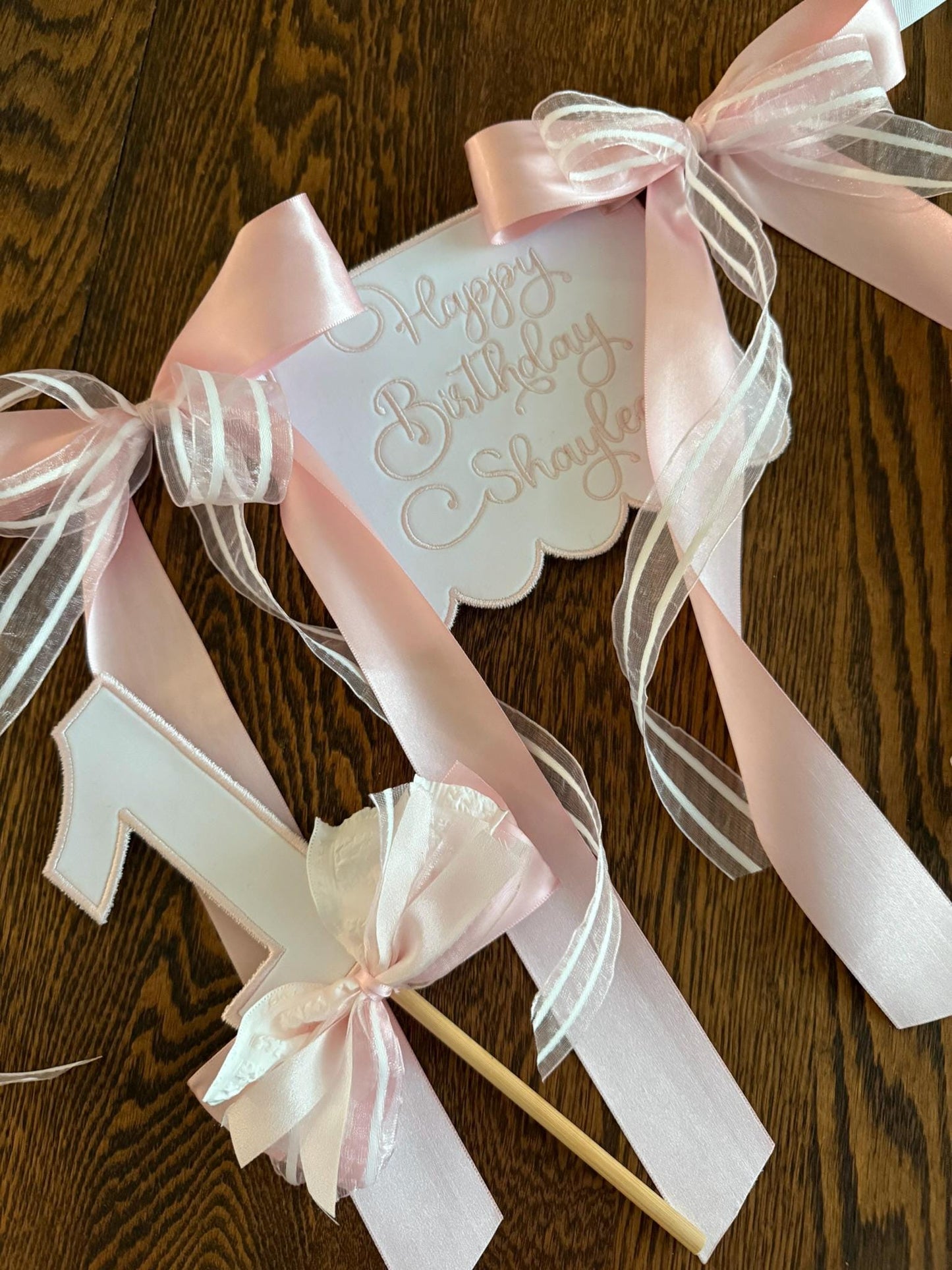 Highchair Birthday Banner and Cake Topper Set
