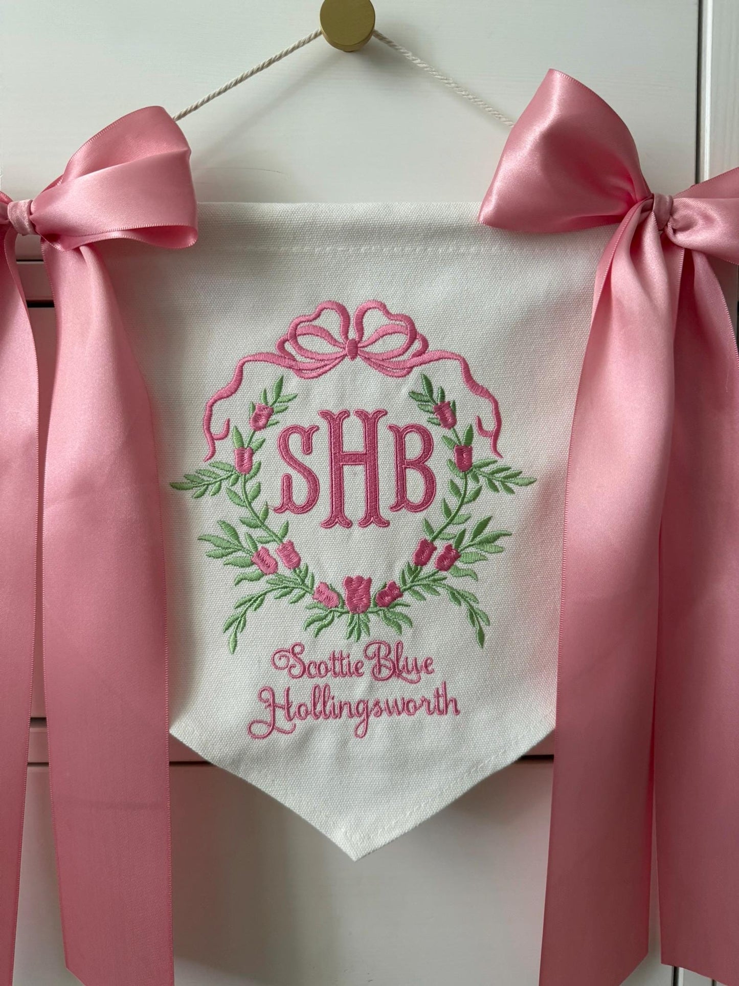 Tulip Wreath Bespoke Nursery Banner