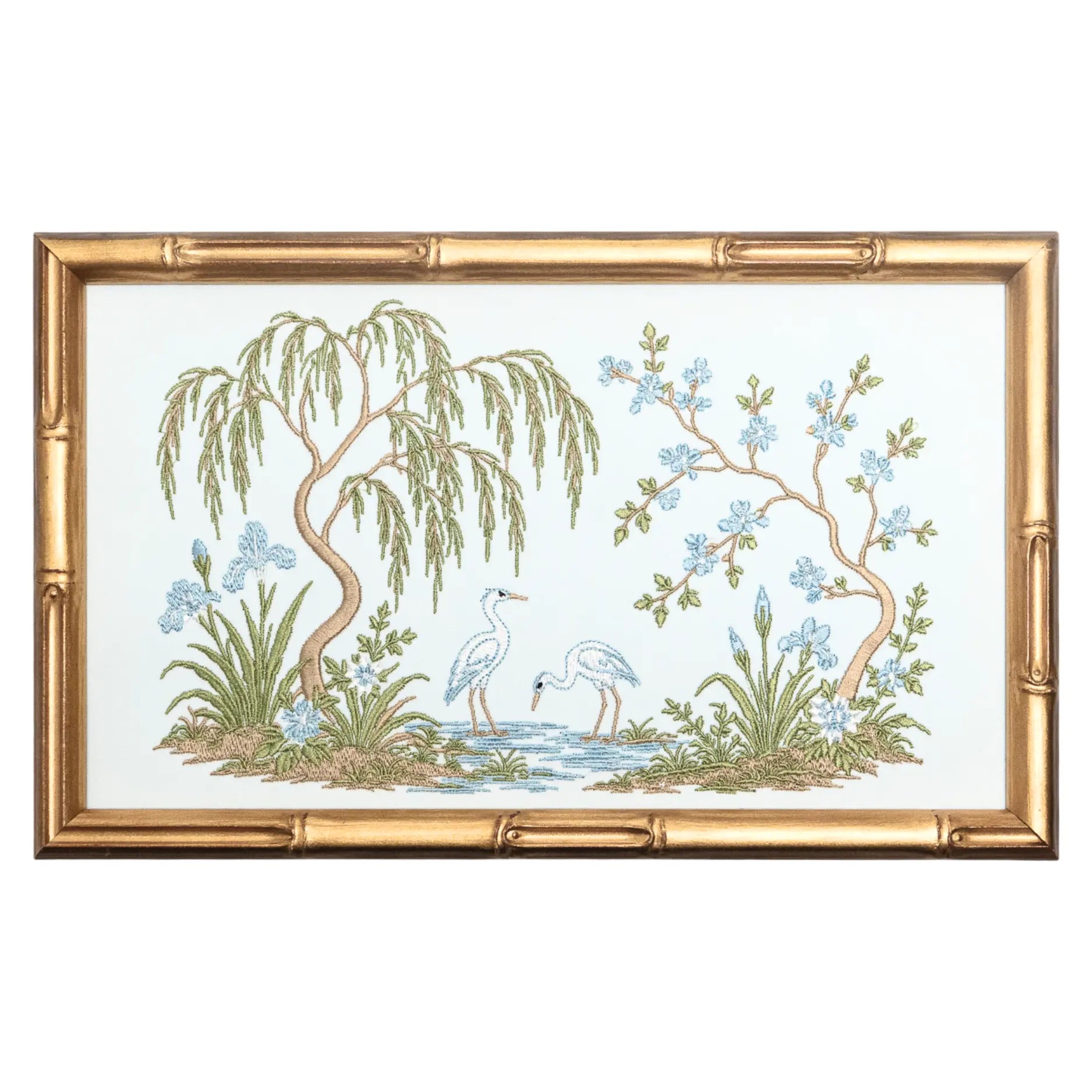 BLUE CHINOISERIE GARDENS LANDSCAPE STUDY Saul Stitch House