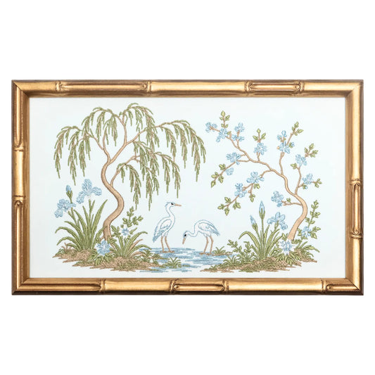 BLUE CHINOISERIE GARDENS LANDSCAPE STUDY Saul Stitch House