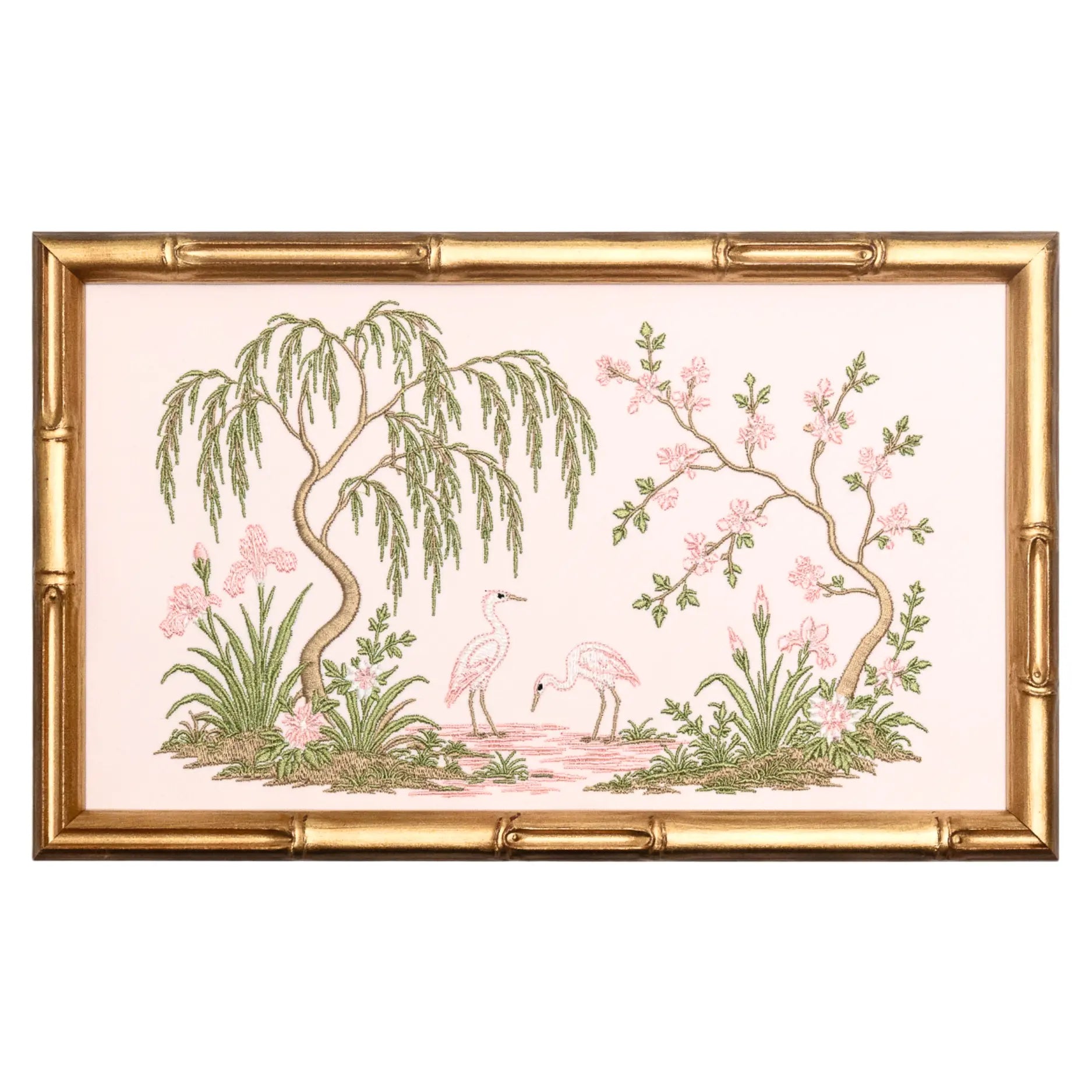 PINK CHINOISERIE GARDENS LANDSCAPE STUDY Saul Stitch House