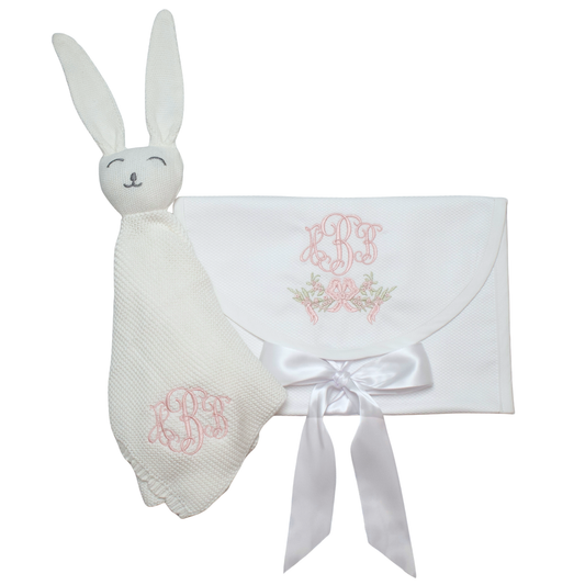 KEEPSAKE BAG AND BUNNY LOVEY BUNDLE