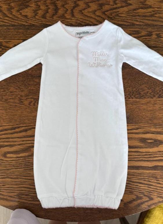 Layette Picot Trim Gown