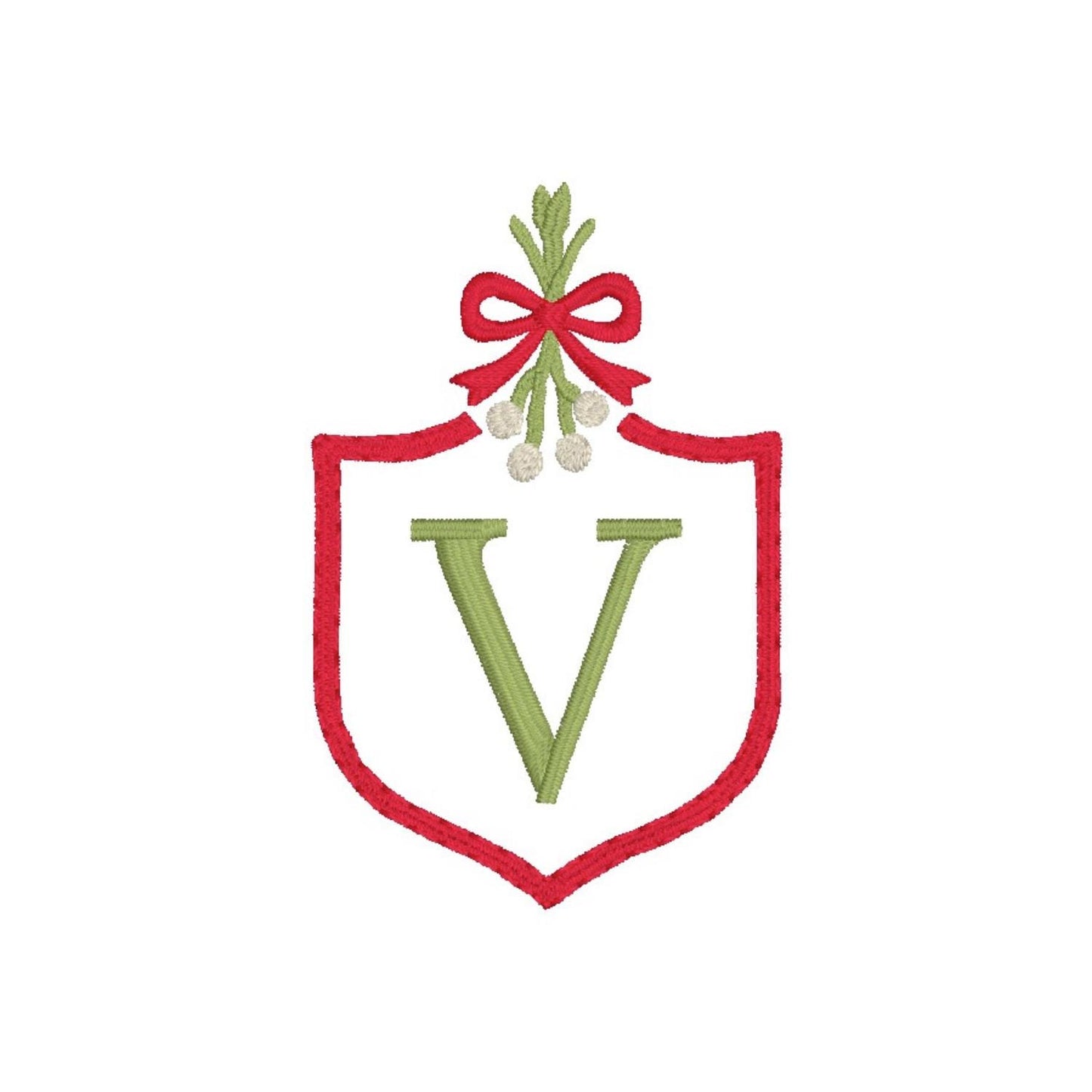 Mistletoe Monogram Crest