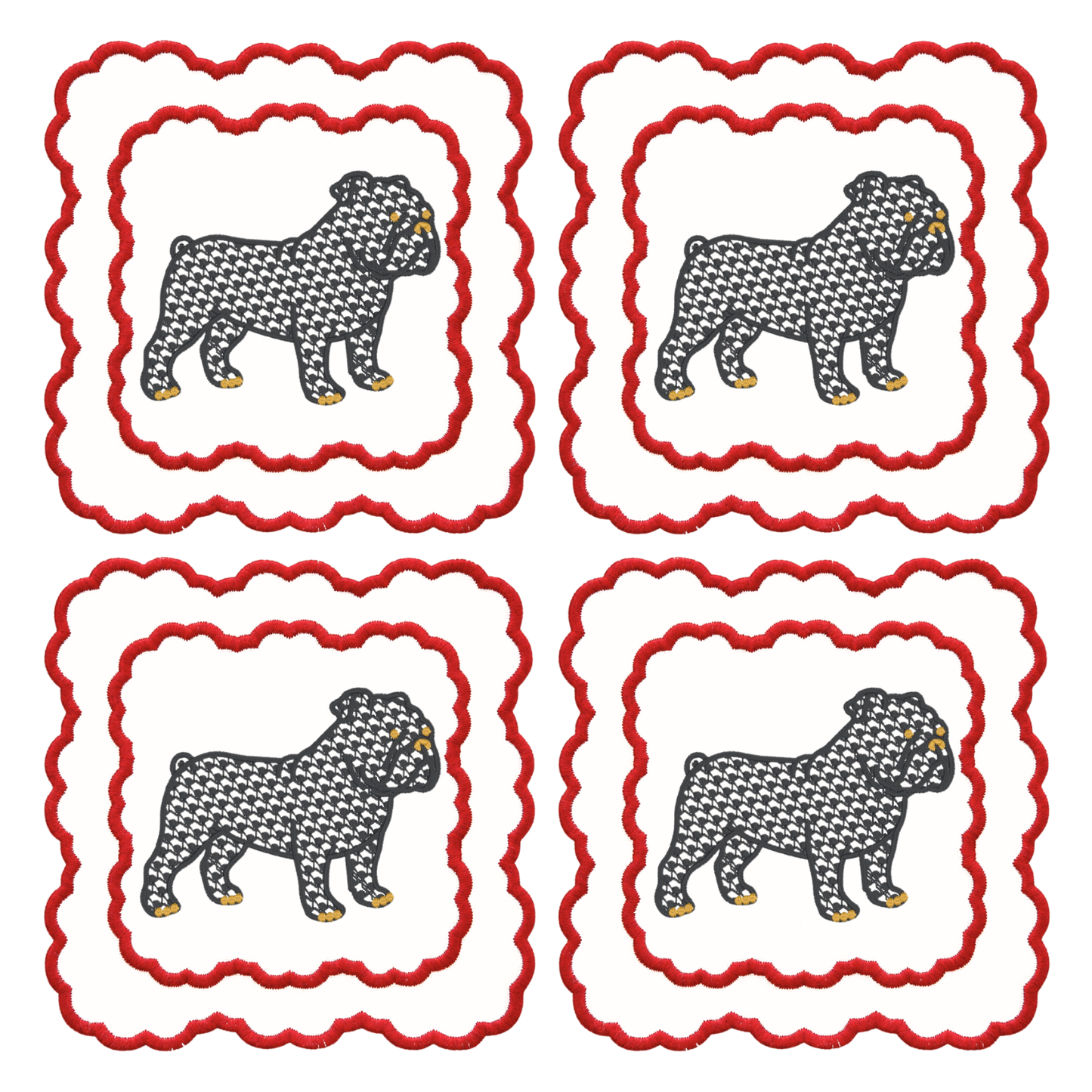 BULLDOG GAME DAY COCKTAIL NAPKINS Saul Stitch House