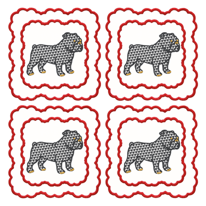 BULLDOG GAME DAY COCKTAIL NAPKINS Saul Stitch House