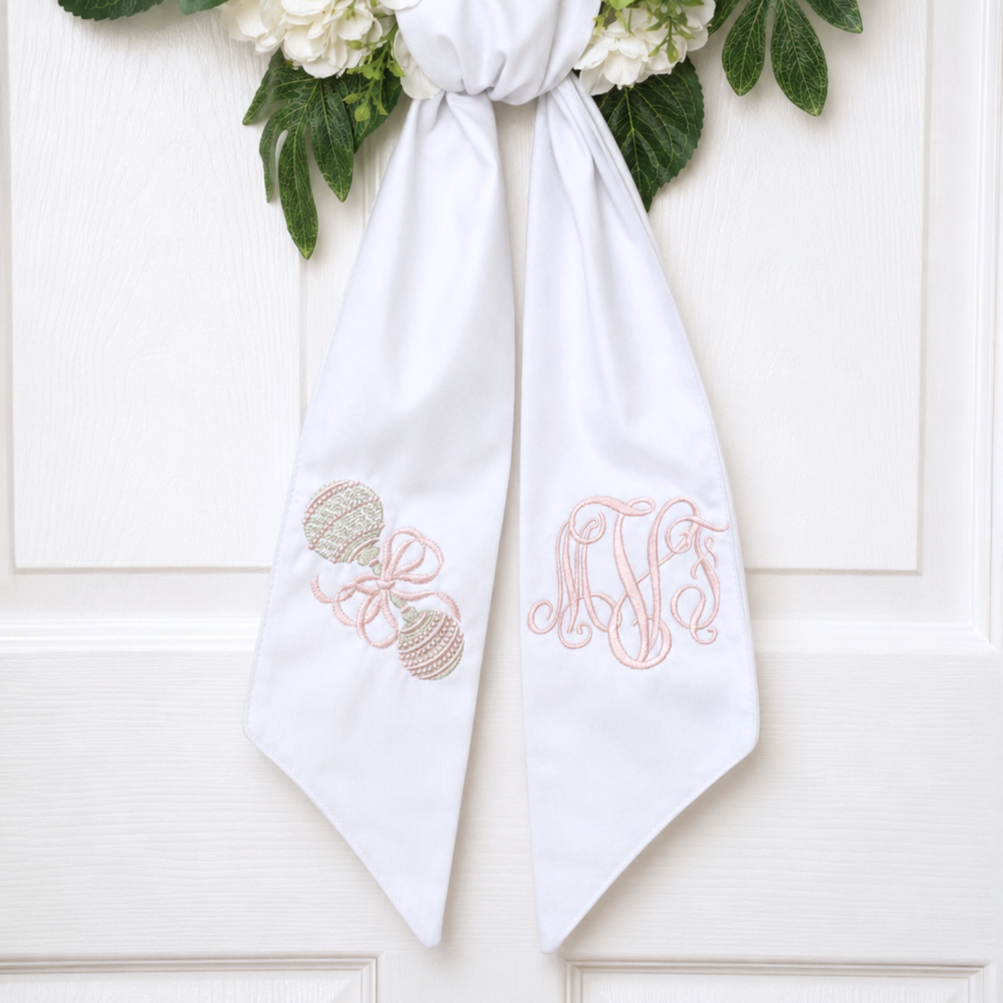 BABY RATTLE WREATH SASH