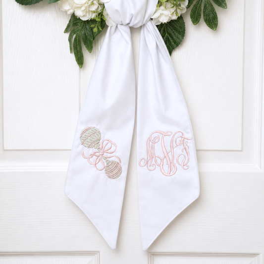 BABY RATTLE WREATH SASH