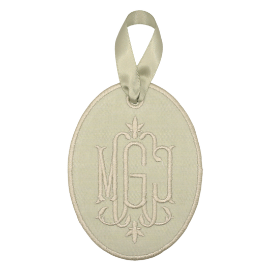 LEAF MONOGRAM ORNAMENT