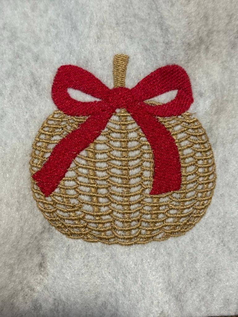 Whicker Pumpkin with Bow