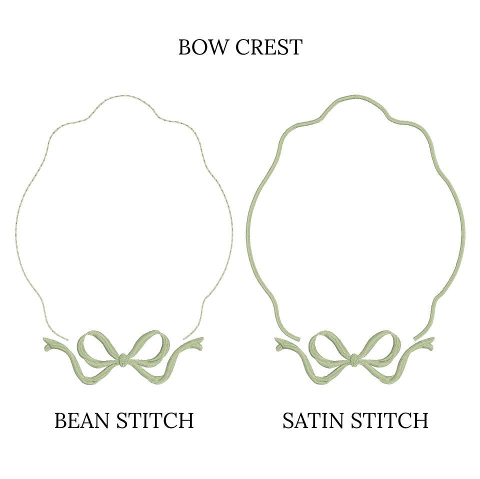 Scallop Edge Bow Crest