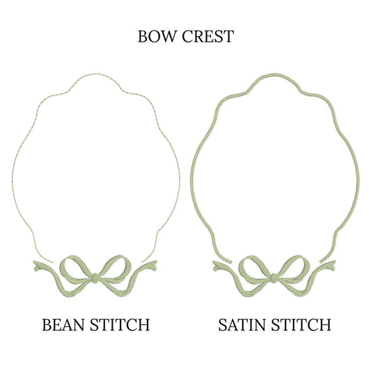 Scallop Edge Bow Crest