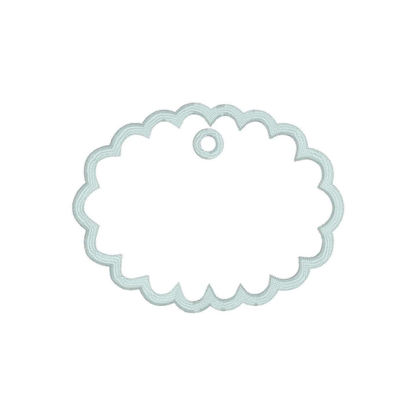 Horizontal Oval ITH Appliqué Ornament Set