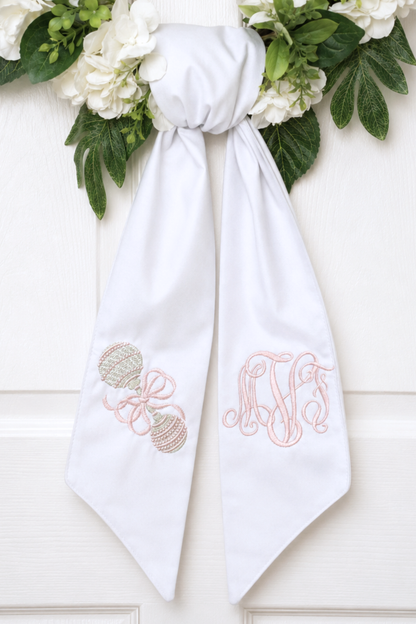 BABY RATTLE WREATH SASH