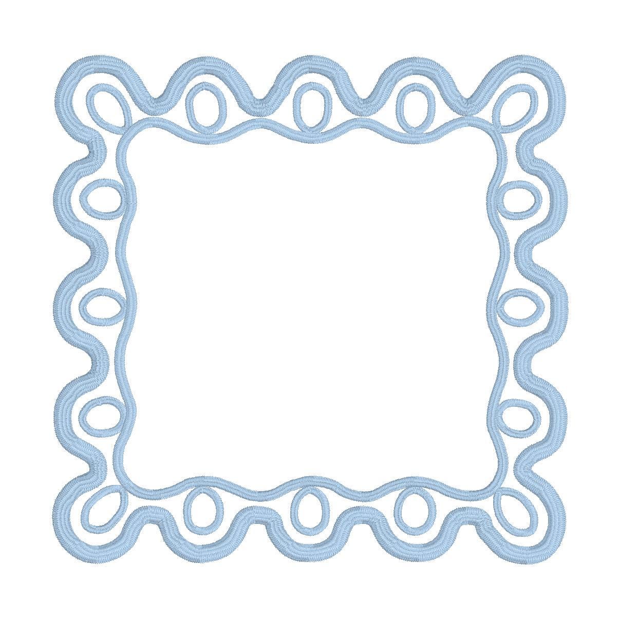 Scallop Appliqué Cocktail Napkin