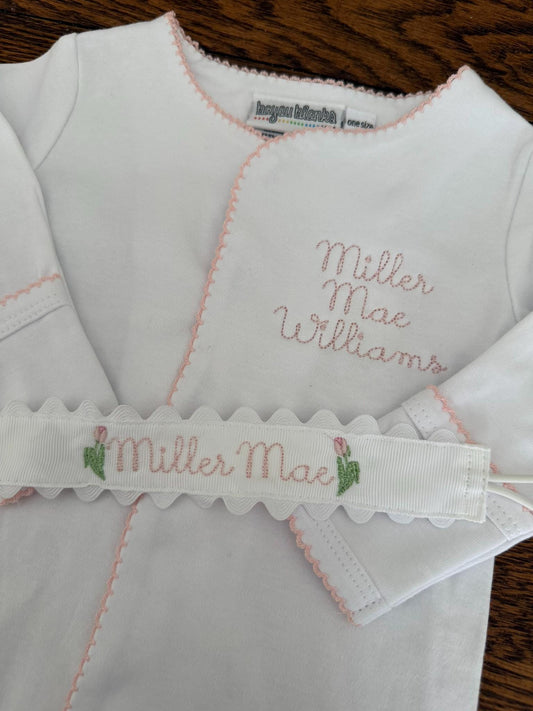 Layette Picot Trim Gown