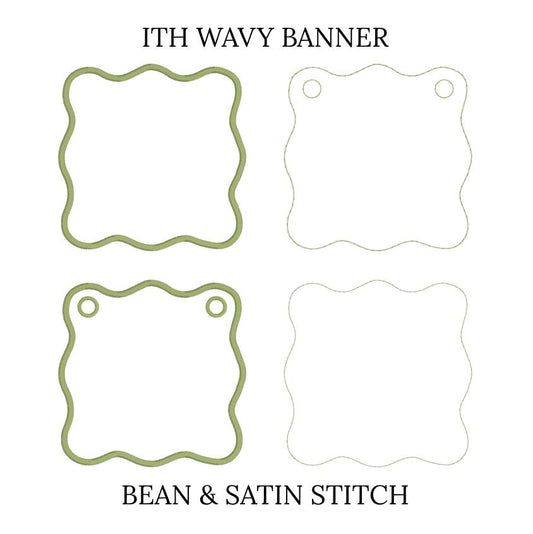 ITH Appliqué Wavy Banner & Plaque Set