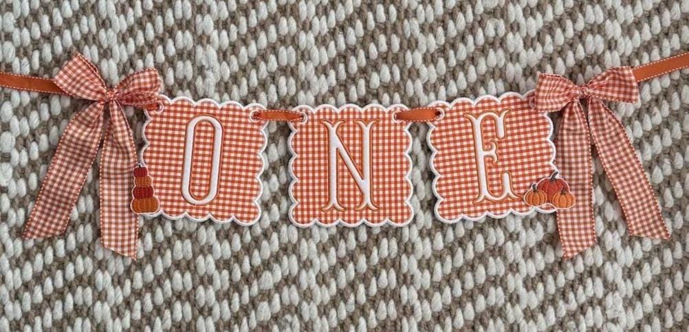 Themed First Birthday Highchair Banner and Cake Topper