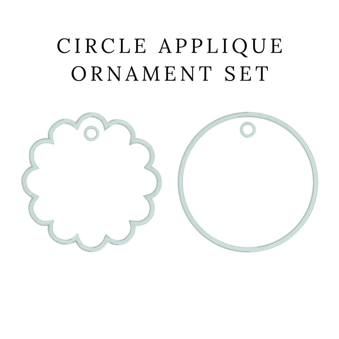 Circle In-the-Hoop Appliqué Ornament Set