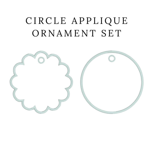 Circle In-the-Hoop Appliqué Ornament Set