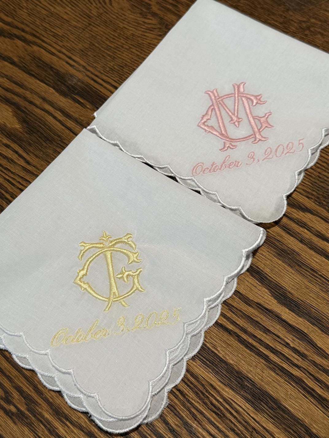 Bride and Groom Matching Handerchiefs