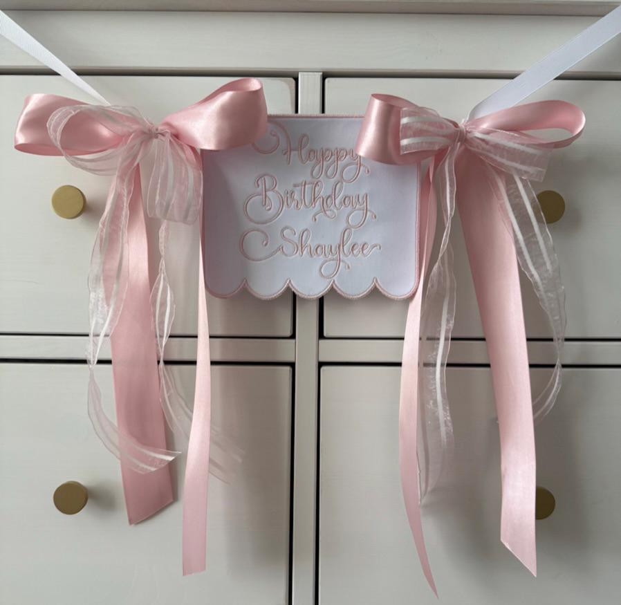 Highchair Birthday Banner and Cake Topper Set