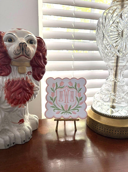 TULIP MONOGRAM DISPLAY PLAQUE