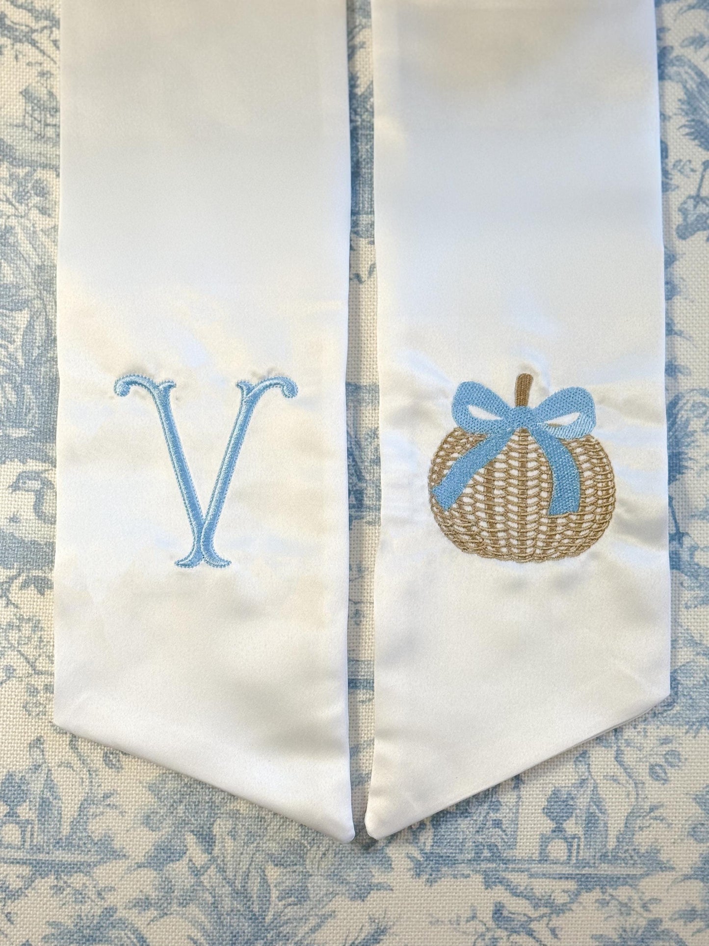 Whicker Pumpkin Wreath Sash