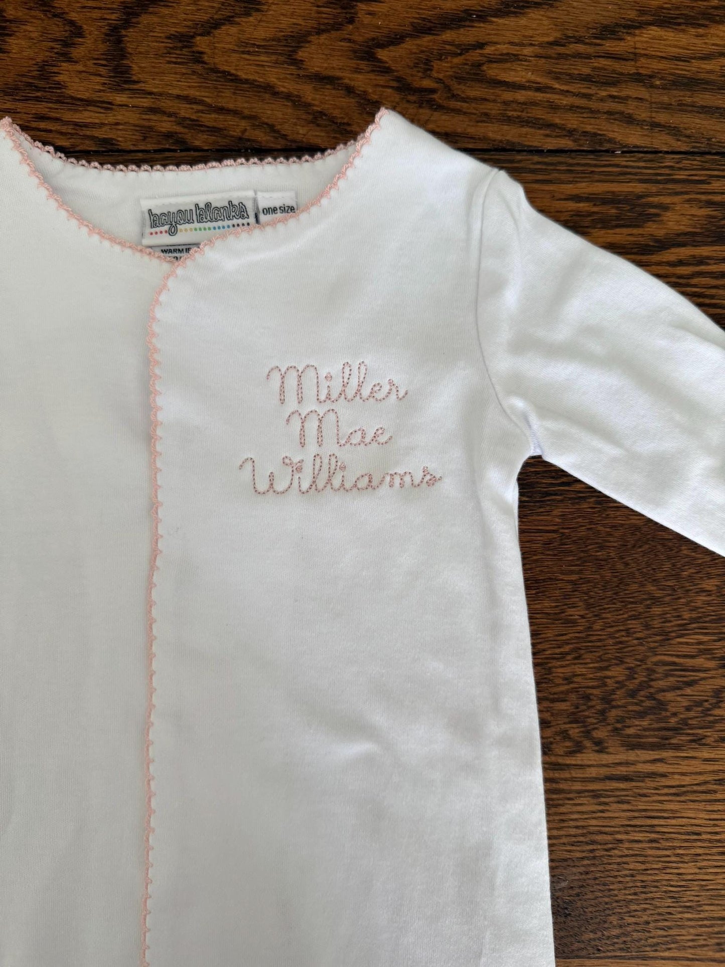 Layette Picot Trim Gown