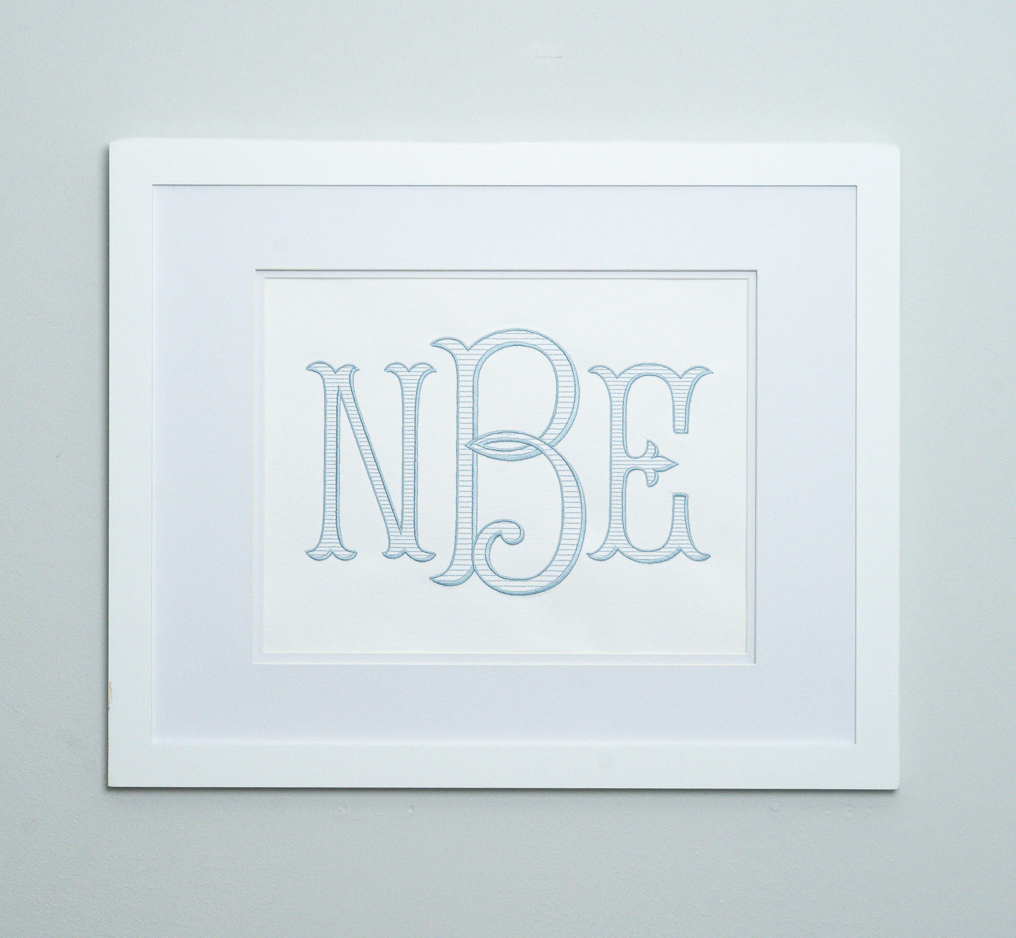 HEIRLOOM MONOGRAM EMBROIDERED ART