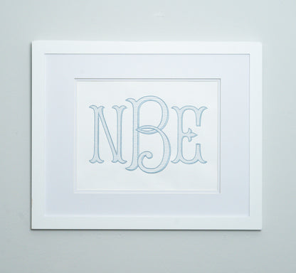 HEIRLOOM MONOGRAM EMBROIDERED ART