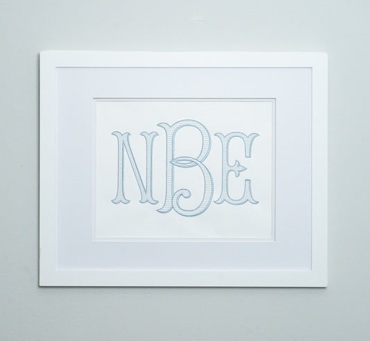 HEIRLOOM MONOGRAM EMBROIDERED ART