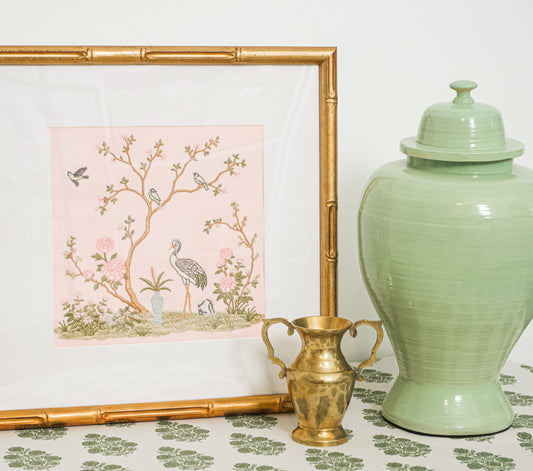 CHINOISERIE EMBROIDERED ART PIECE