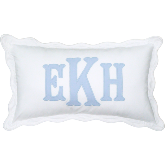 APPLIQUE SCALLOPED EDGE PILLOW Saul Stitch House