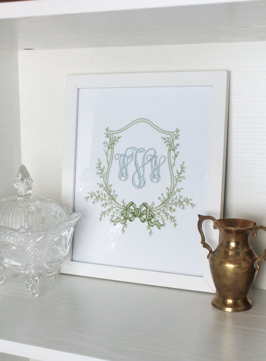 BOW CREST MONOGRAM ART