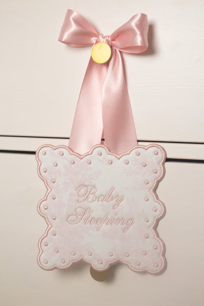 TOILE SLEEPING BABY DOOR SIGN