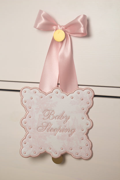 TOILE SLEEPING BABY DOOR SIGN