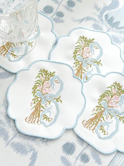 ROMANTIC MONOGRAM COASTERS