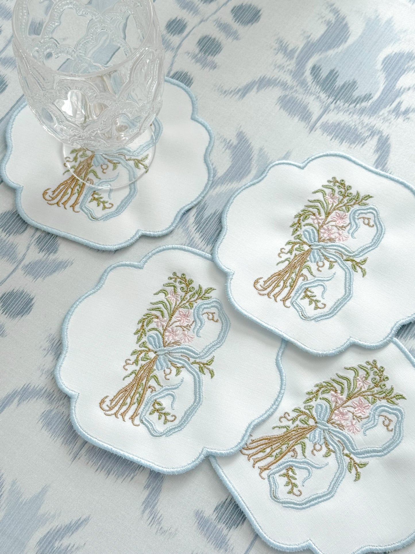 ROMANTIC MONOGRAM COASTERS