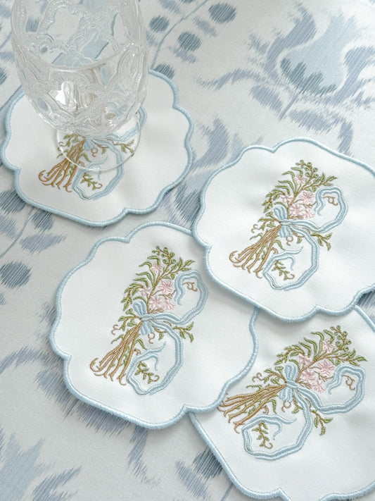 ROMANTIC MONOGRAM COASTERS