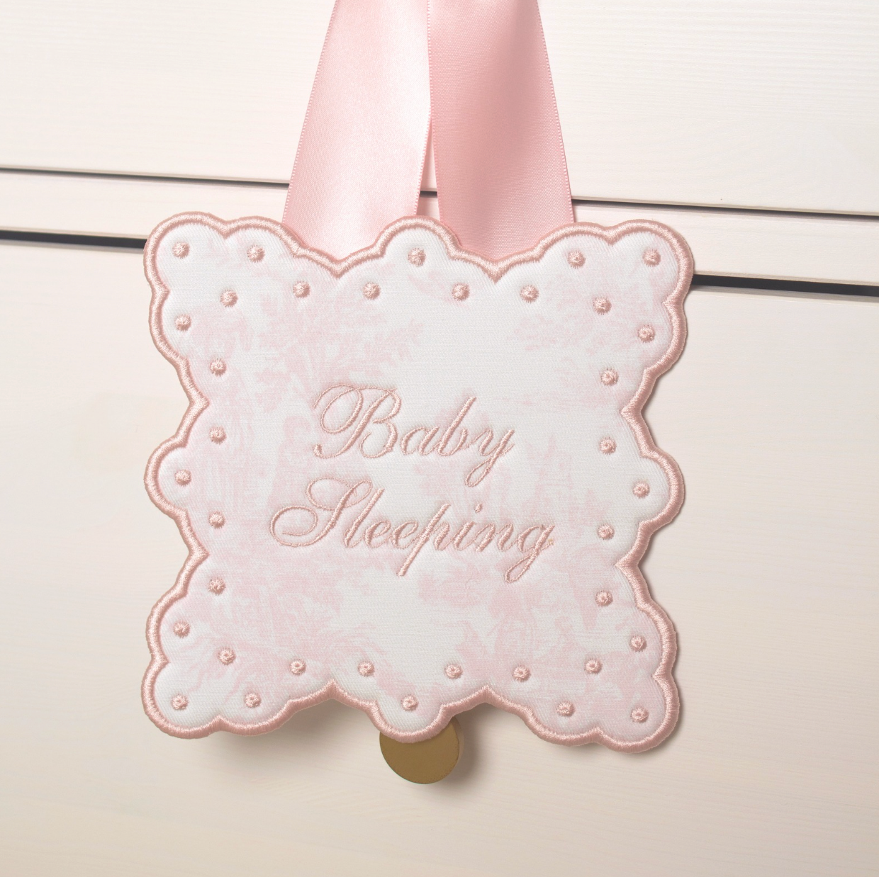 TOILE SLEEPING BABY DOOR SIGN