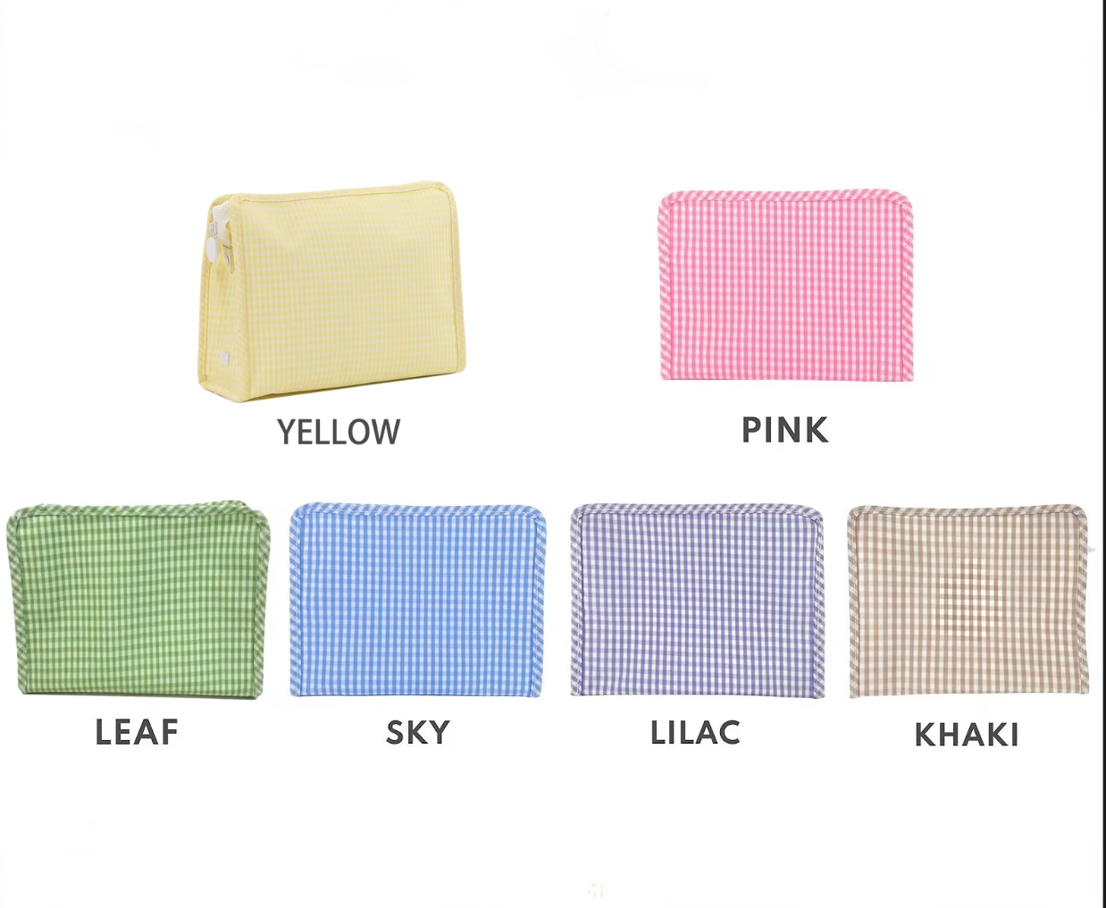 GINGHAM COSMETIC BAGS