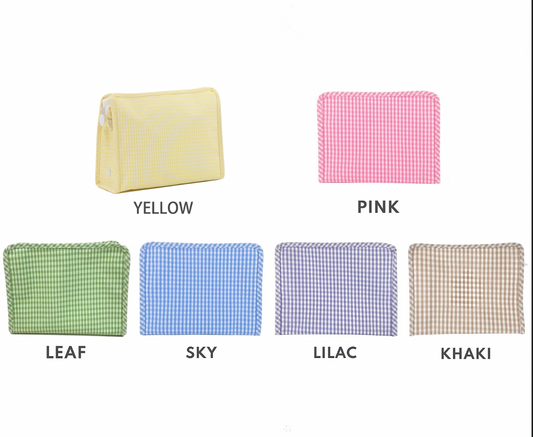 GINGHAM COSMETIC BAGS