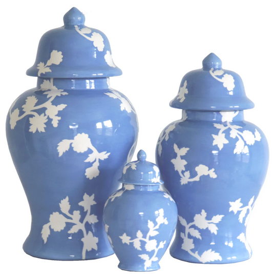 CHINOISERIE DREAMS GINGER JARS IN FRENCH BLUE
