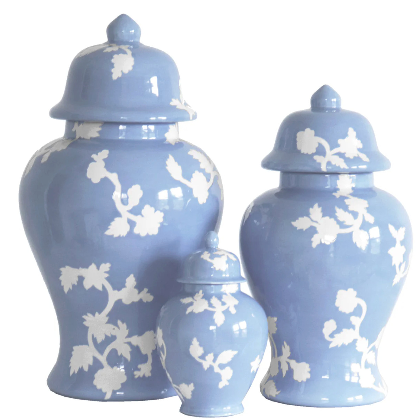 CHINOISERIE DREAMS GINGER JARS IN SERENITY BLUE
